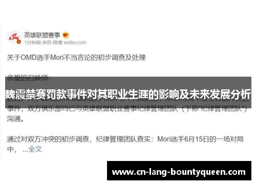 魏震禁赛罚款事件对其职业生涯的影响及未来发展分析